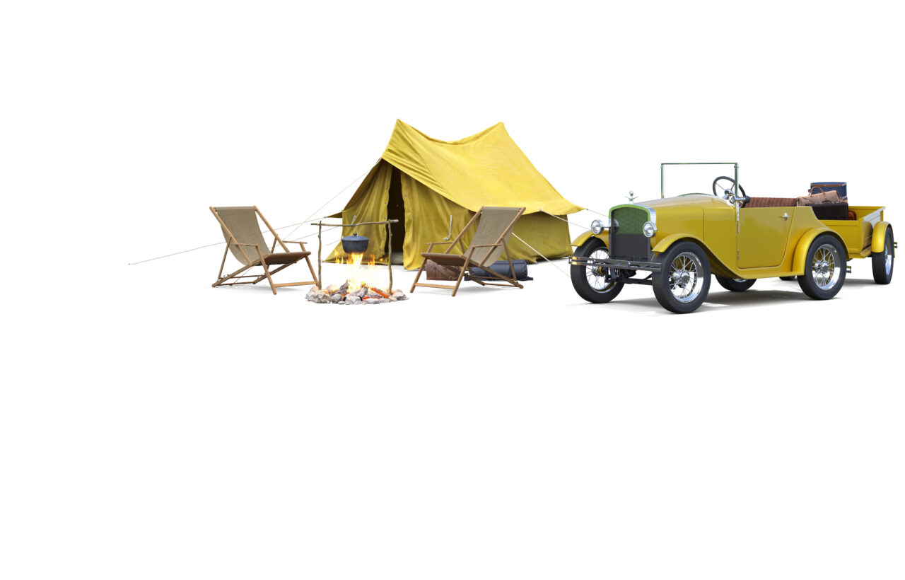 car camping setup