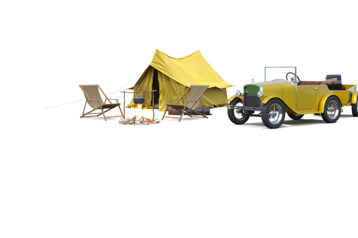 car camping setup