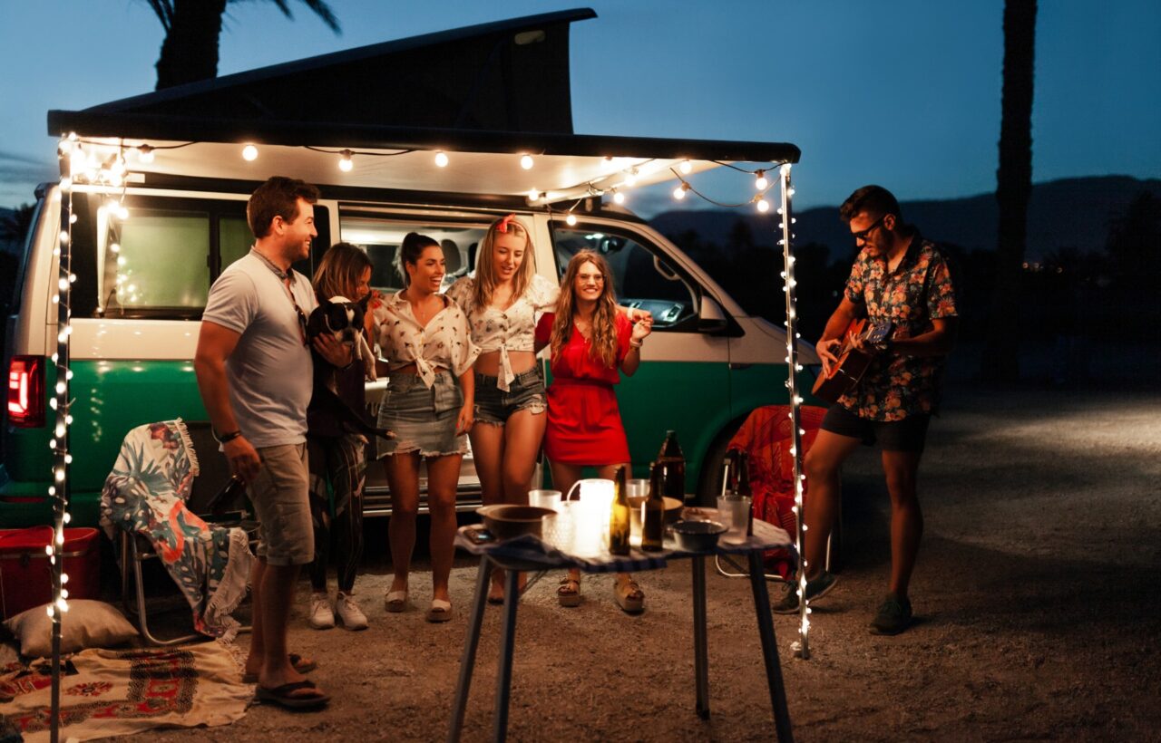 coachella car camping setup