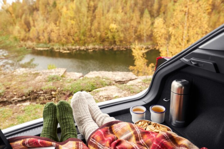 hatchback car camping