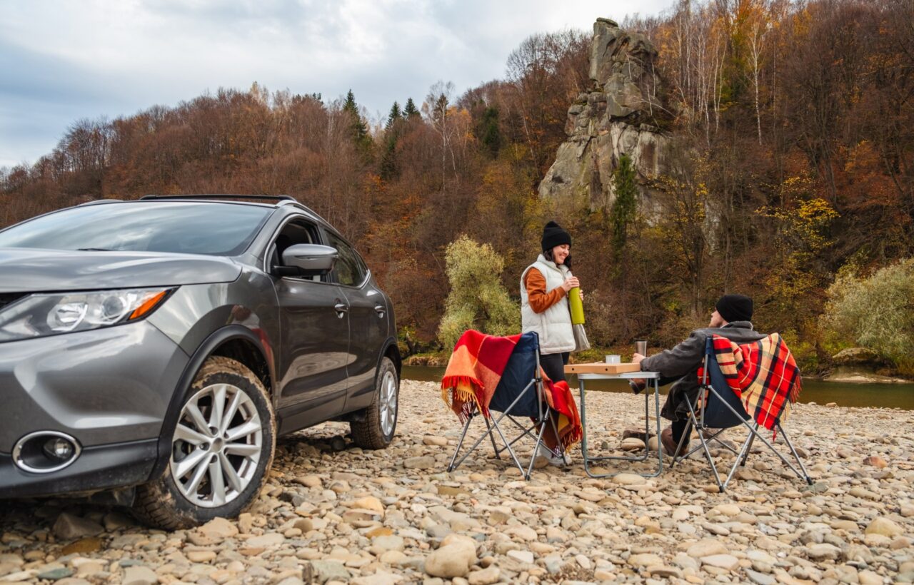 nissan rogue car camping
