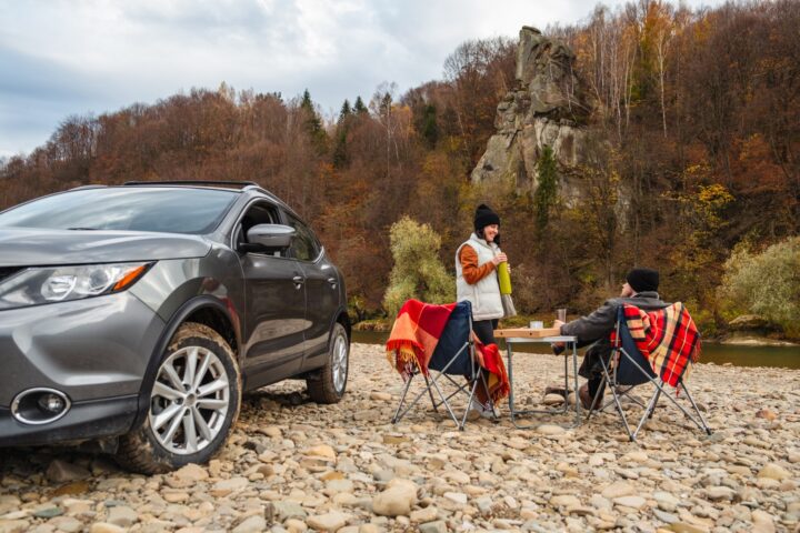 nissan rogue car camping