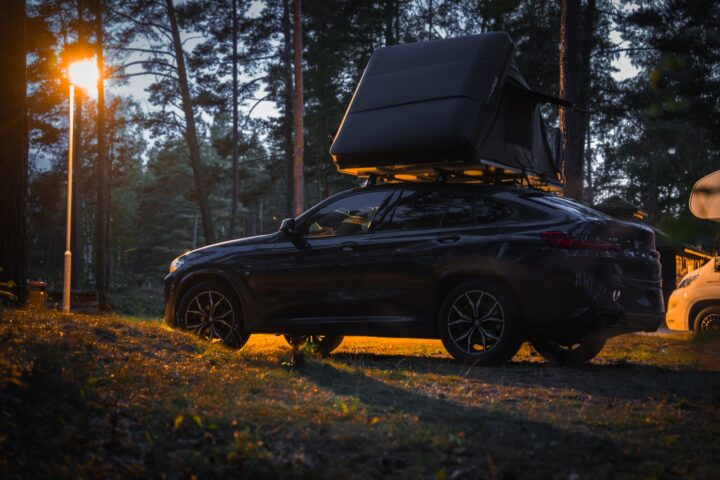suv car camping setup