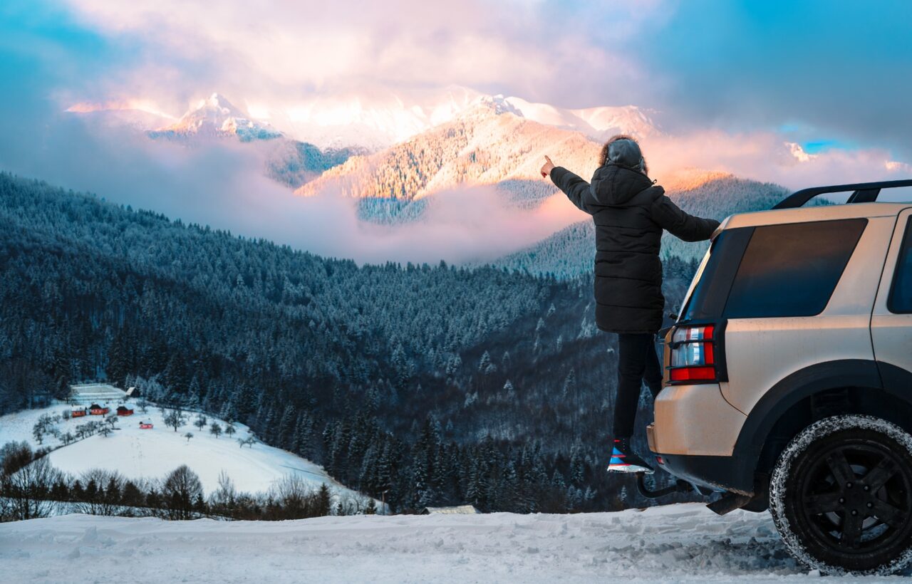 winter car camping