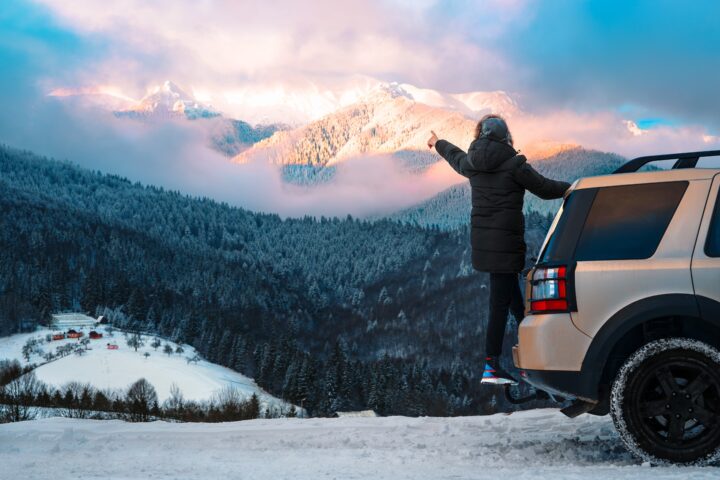 winter car camping
