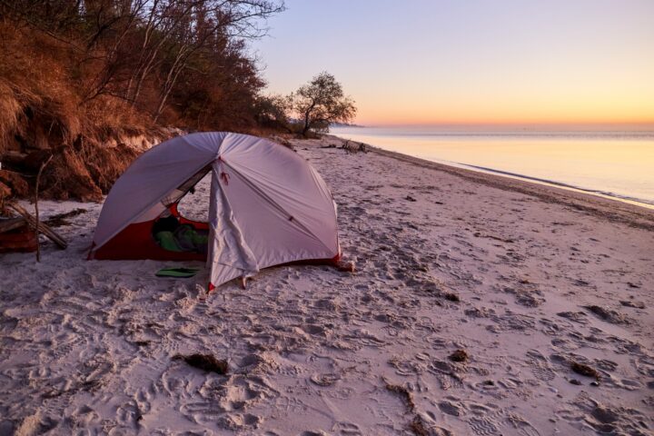 Beach Tent Camping: Rules, Site Choice and Anchoring